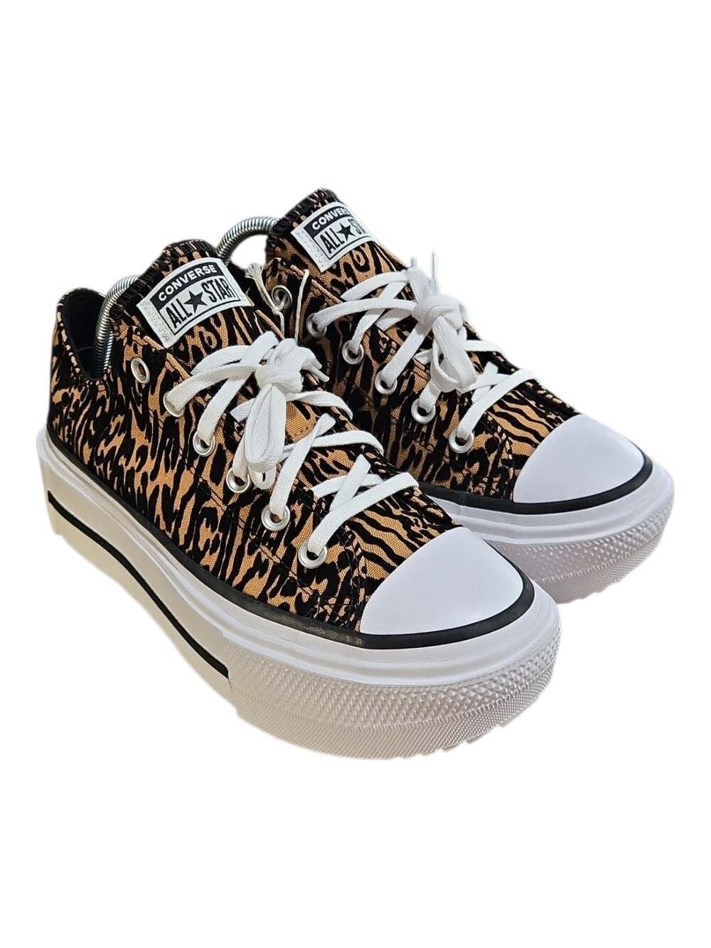 Converse Chuck Taylor All Star Lift Double Stack Platform Leopard Print Sneakers